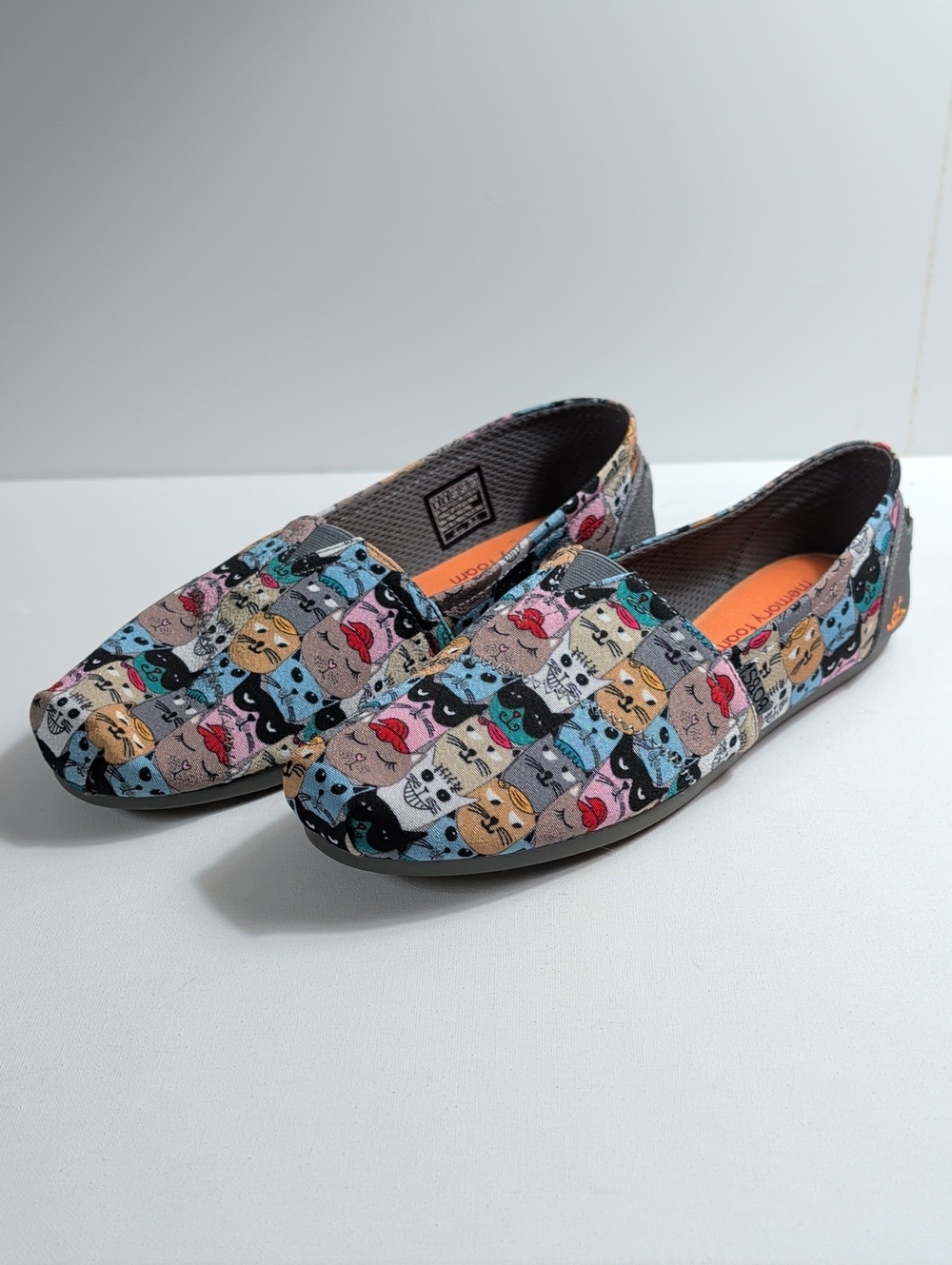 BOBS from Skechers Multicolor "Purr Party" Memory Foam Slip-On Flats
